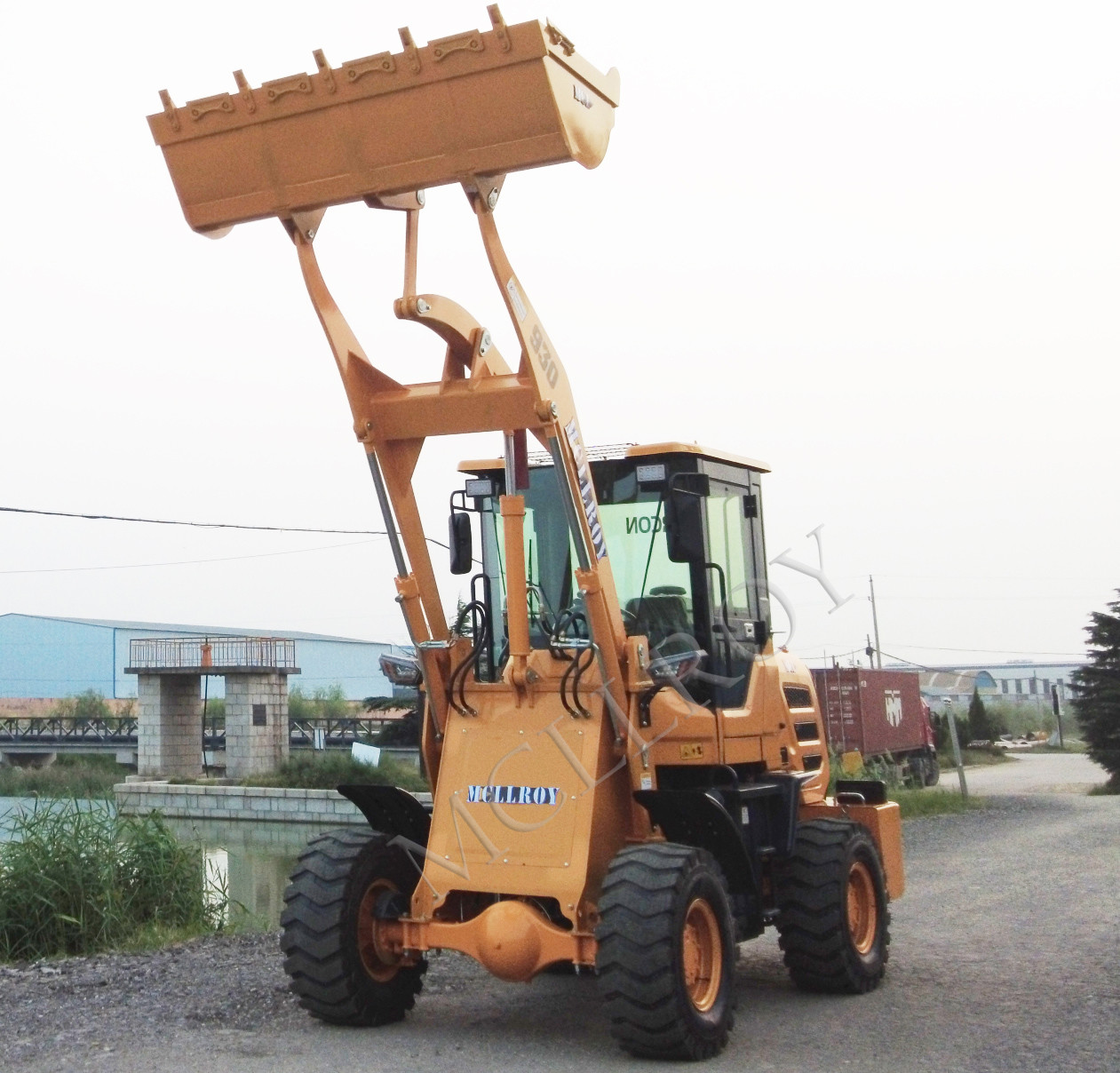 Air Brake 42kW Front End Wheel Loader Laser Cutting Machine For Bumper Cab Steel Plate Cut