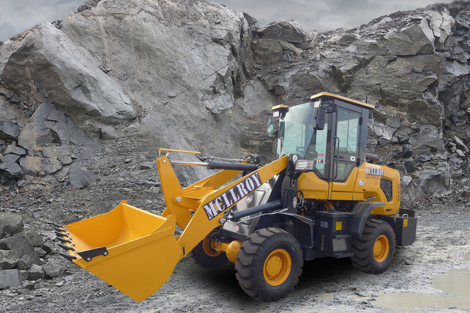 Powerful Wheel Loader Machine Changfa 490 Supercharged Engine 1500-2000 Kg Load Capacity