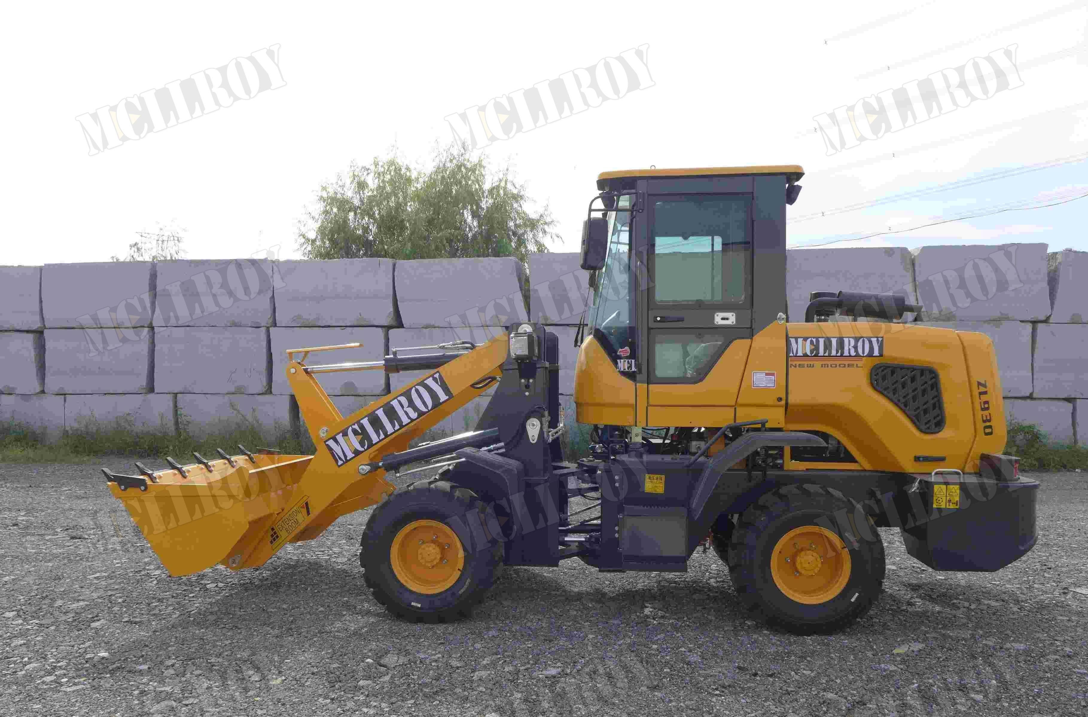 1.0m3 Front End Wheel Loader Mechanical Joystick Transmission CVT 265 Torque Converter